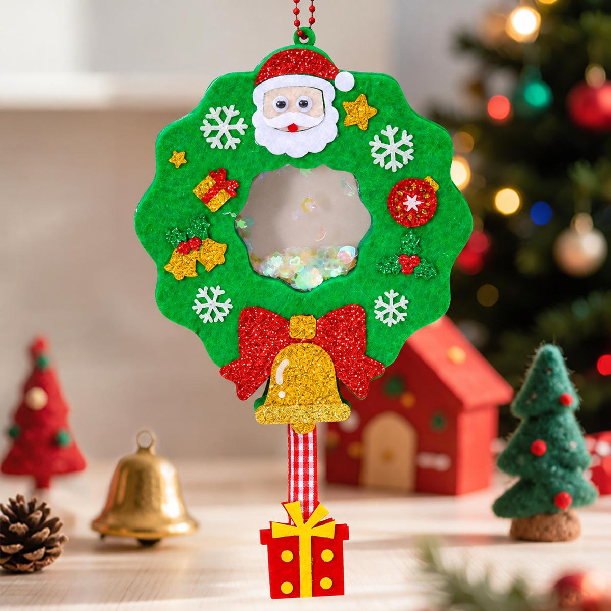 DIY-Weihnachts-Schüttelanhänger-Bastelset für Kinder
