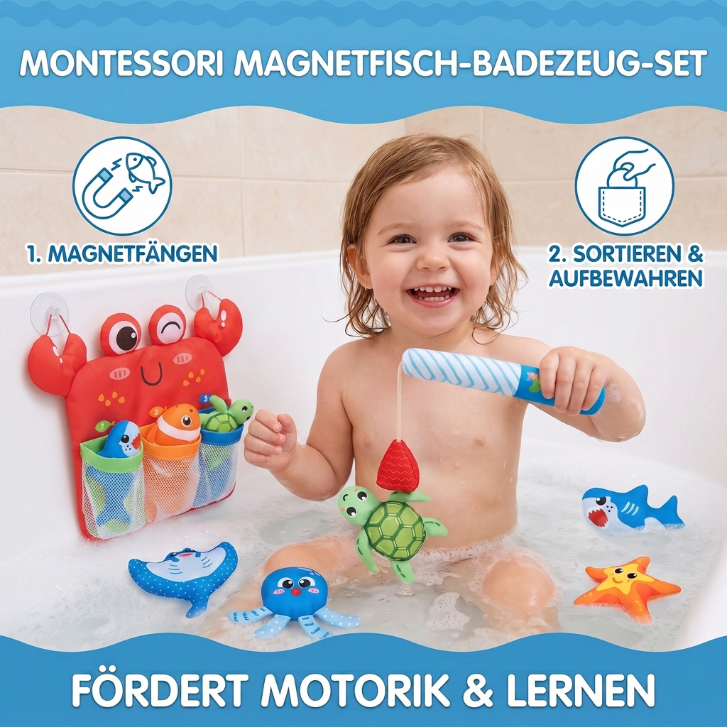 Montessori Magnetisches Angelspiel-Badespielzeug-Set