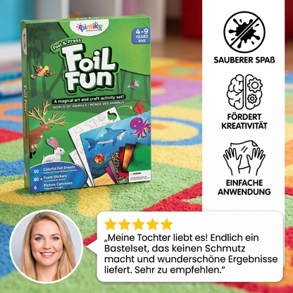 DIY-Folienkunst-Bastelset – Sauberes Tierbasteln für Kinder