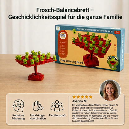 Frosch-Balancebrett – Geschicklichkeitsspiel für die ganze Familie