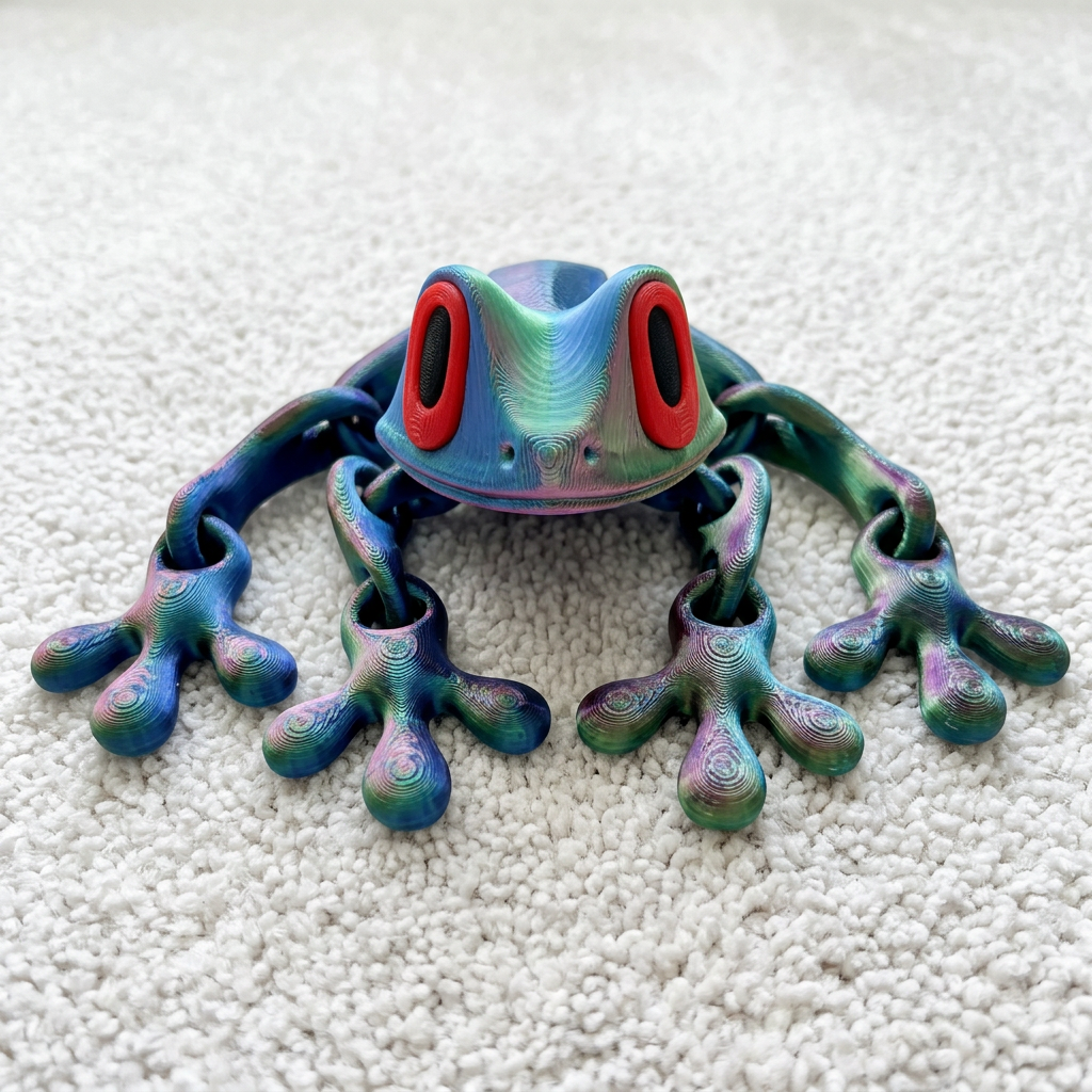 3D-gedruckte magnetische flexible Frosch-Fidget-Spielzeug
