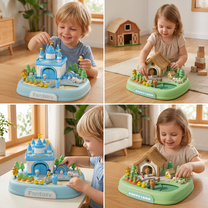 Magnetisches Traum-Schloss- & Garten-Spielset für Kinder