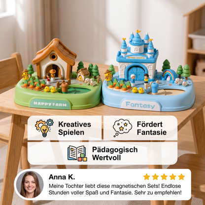 Magnetisches Traum-Schloss- & Garten-Spielset für Kinder