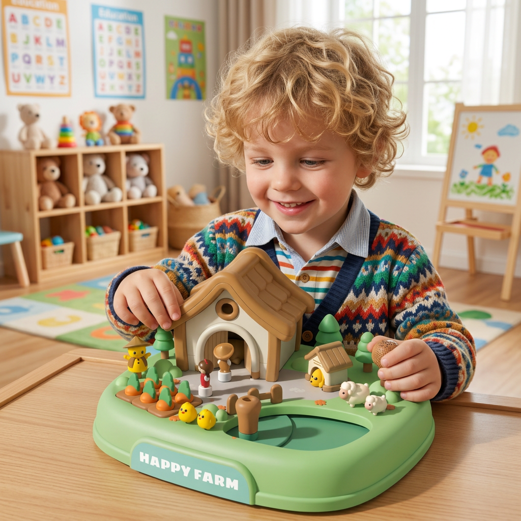 Magnetisches Traum-Schloss- & Garten-Spielset für Kinder