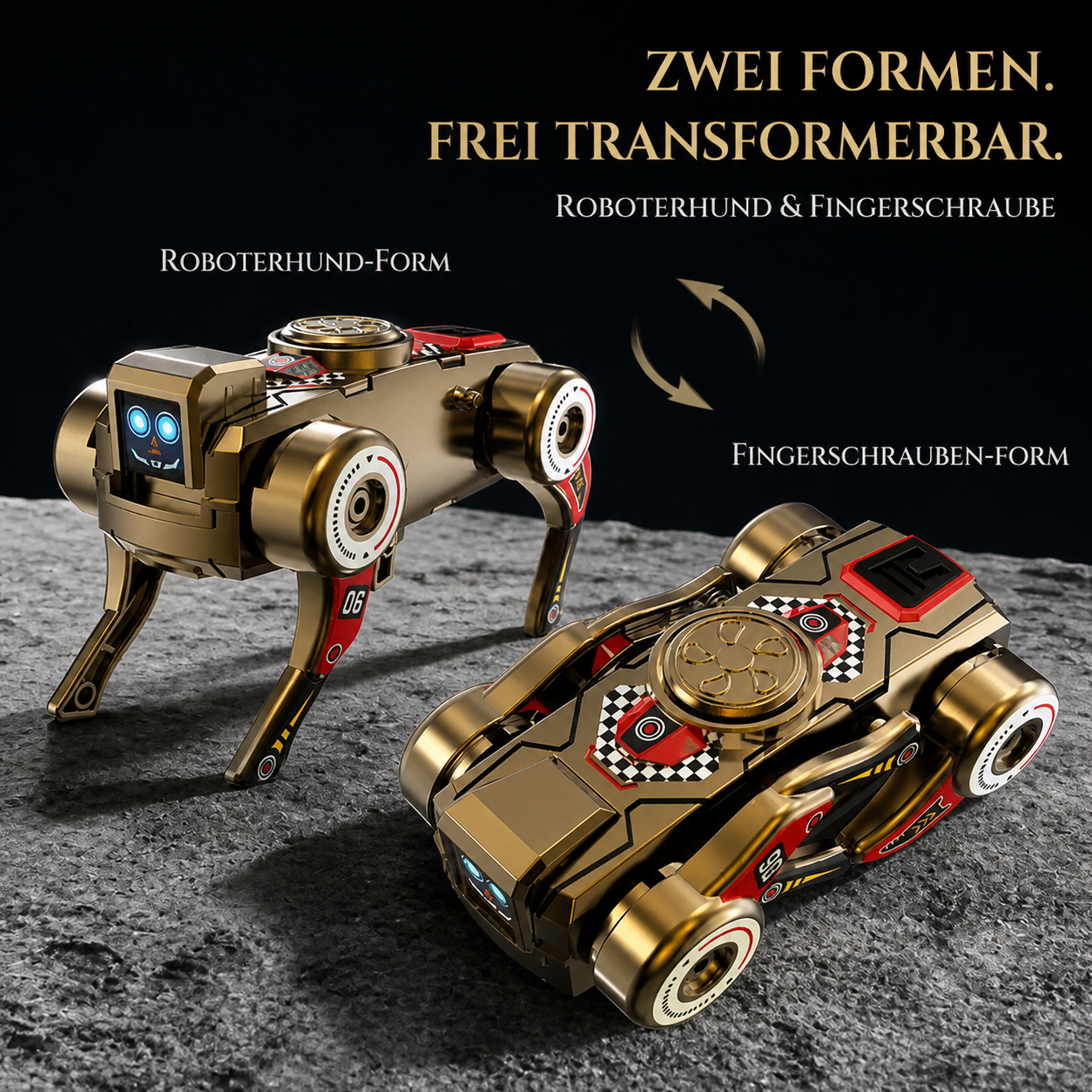 3-in-1 mechanischer Roboterhund-Fidget-Spinner