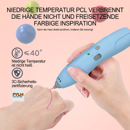 3D-Stift-Set für Kinder mit niedriger Temperatur – Sicheres DIY-STEM-Zeichenset