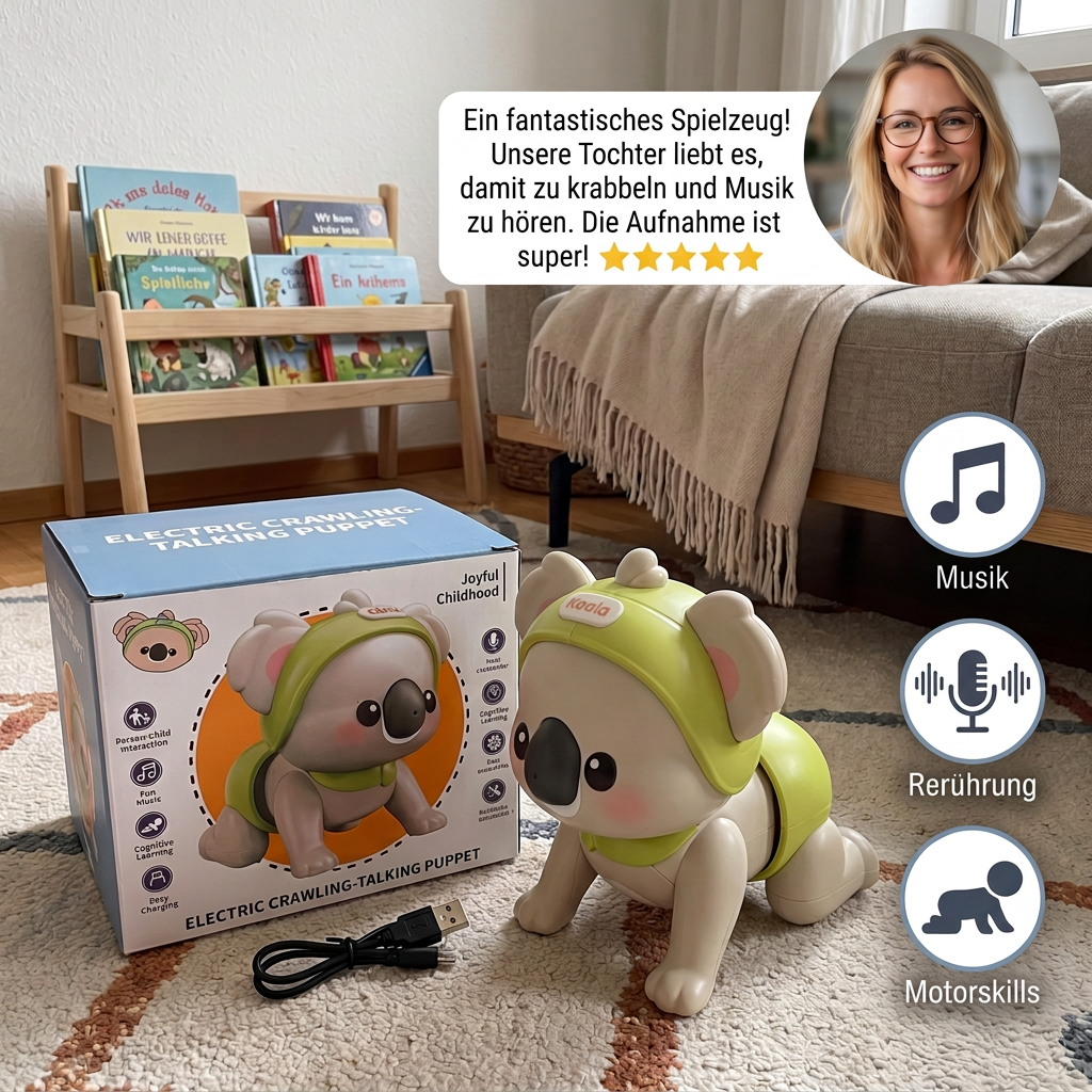 Interaktives Krabbel-Babyspielzeug mit Musik und Sprachaufzeichnung