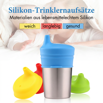 BPA-freie auslaufsichere Silikon-Trinkdeckel mit Strohhalm