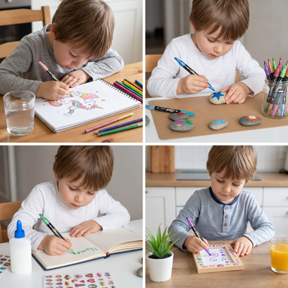Glitzer-Pinselmarker-Set – Glitzernde Kunstmarker mit zwei Spitzen
