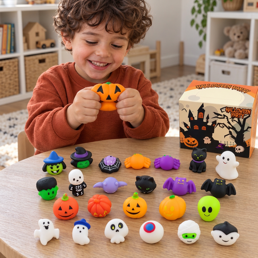 Waschbares & wiederverwendbares Halloween-Squishy-Spielzeugset für Partys & Trick-or-Treat