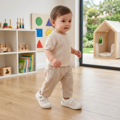 Bequeme Babyschuhe mit weichen, rutschfesten Sohlen
