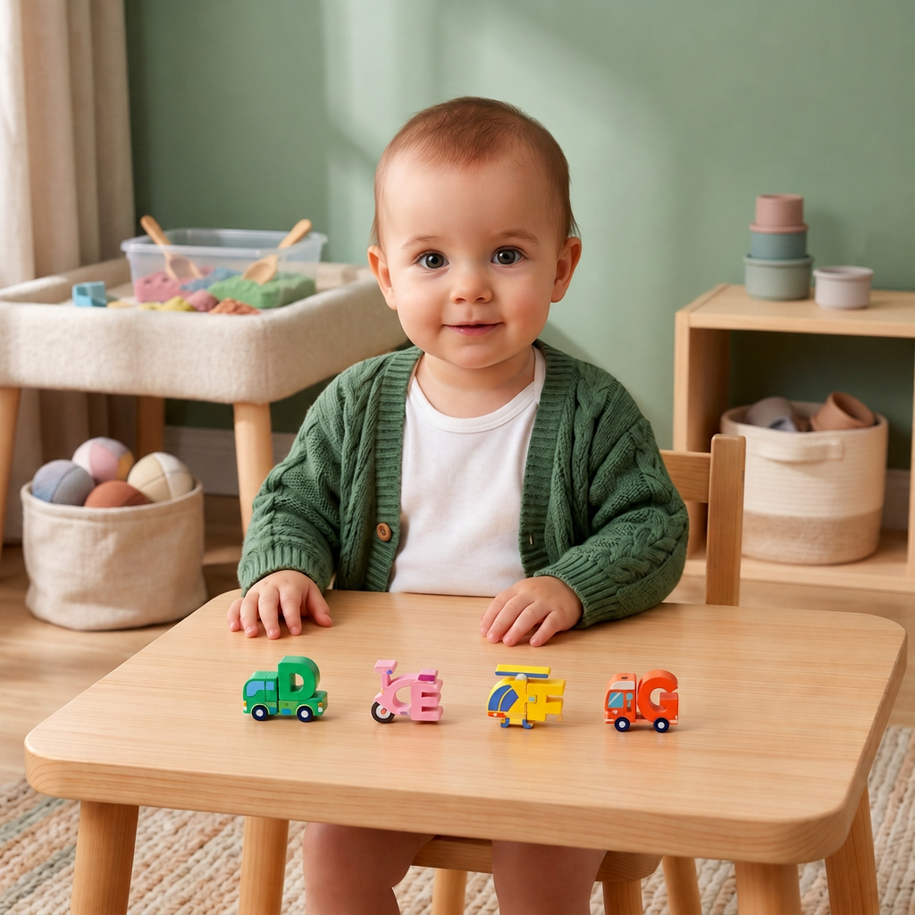 52-teiliges Montessori-3D-Alphabet-Bausteinset