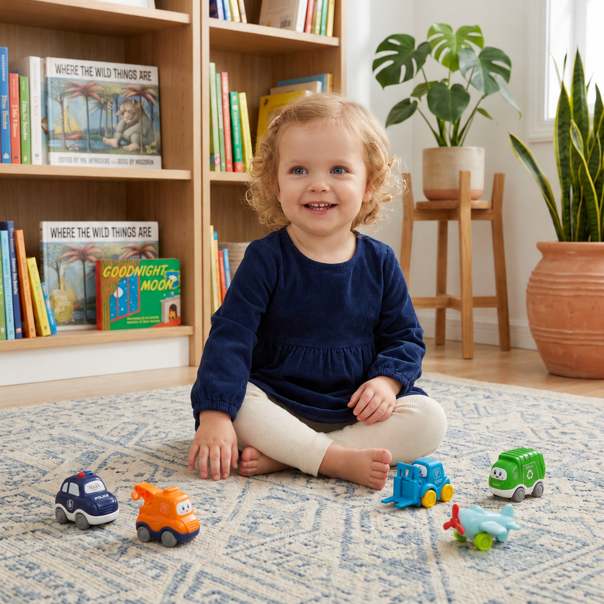 Spielzeug-LKW- & Auto-Set für Kleinkinder mit Spielmatten-Aufbewahrungstasche