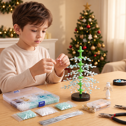 DIY-Bastelset für einen Weihnachtsbaum aus Kristallperlen