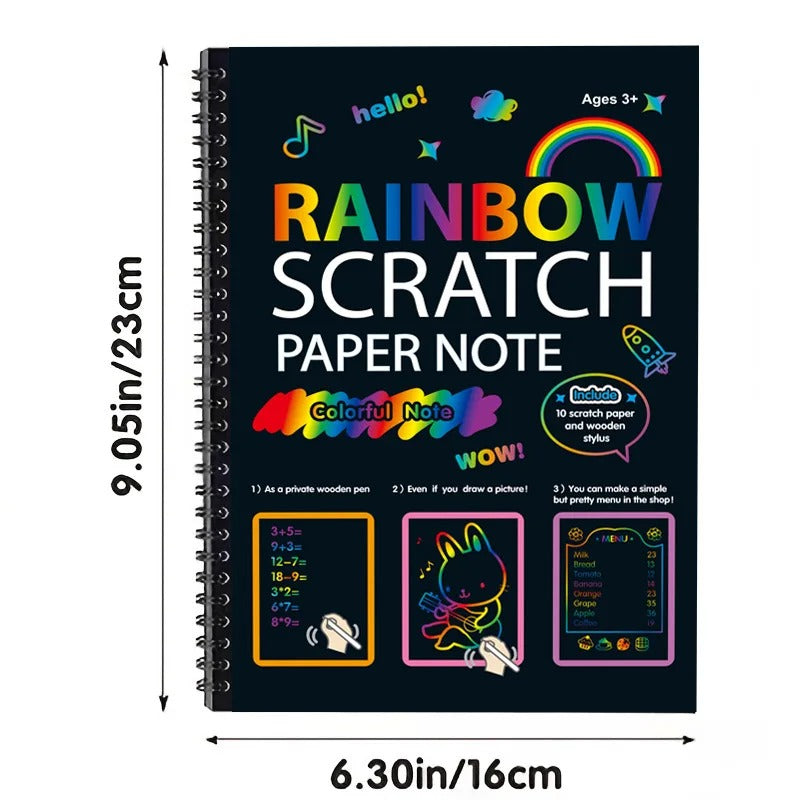 Magisches Regenbogen Kratz Papier
