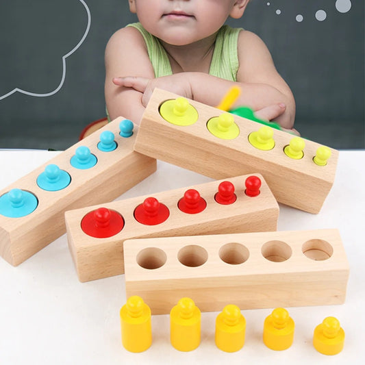 Montessori Zylinder Puzzle aus Holz