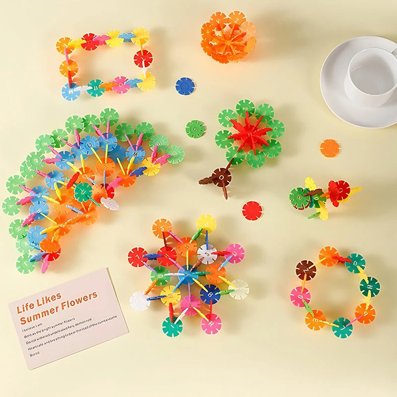 Flockenförmige Montessori Spielbausteine