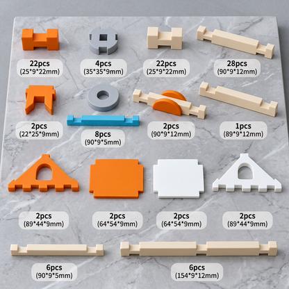 Montessori Holz-Baustein Set – Natürliches Stapel- und Konstruktionsspielzeug