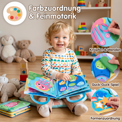 Montessori-Fühlbuch mit Meerestieren für spielerisches Lernen