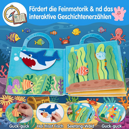 Montessori-Fühlbuch mit Meerestieren für spielerisches Lernen