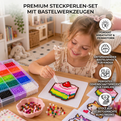 Premium-Bügelperlen-Set mit Bastelwerkzeugen – DIY-Kunst- & Bastelset