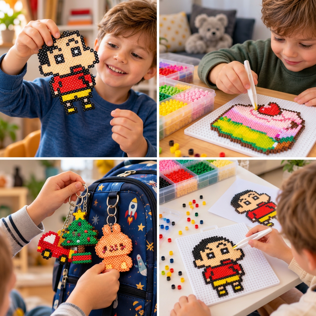 Premium-Bügelperlen-Set mit Bastelwerkzeugen – DIY-Kunst- & Bastelset