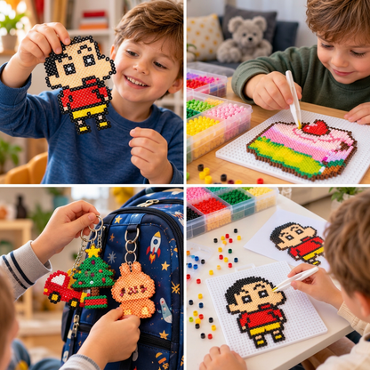 Premium-Bügelperlen-Set mit Bastelwerkzeugen – DIY-Kunst- & Bastelset
