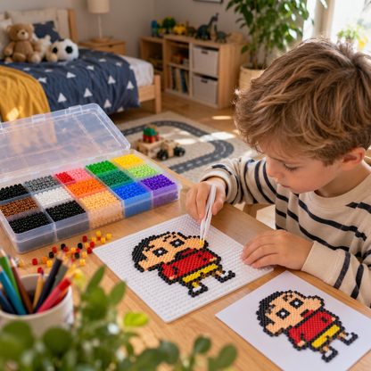 Premium-Bügelperlen-Set mit Bastelwerkzeugen – DIY-Kunst- & Bastelset