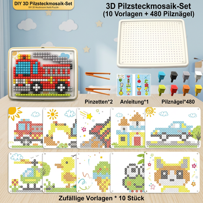 Montessori-Lernspiel mit Steckmosaik