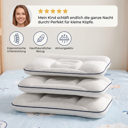 Ergonomisches Memory-Foam-Kinderkissen mit Nackenstütze