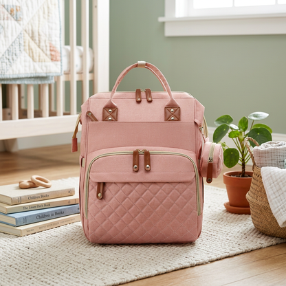 3-in-1 Reise Wickelrucksack mit faltbarem Babybett - Perfekt für Unterwegs!