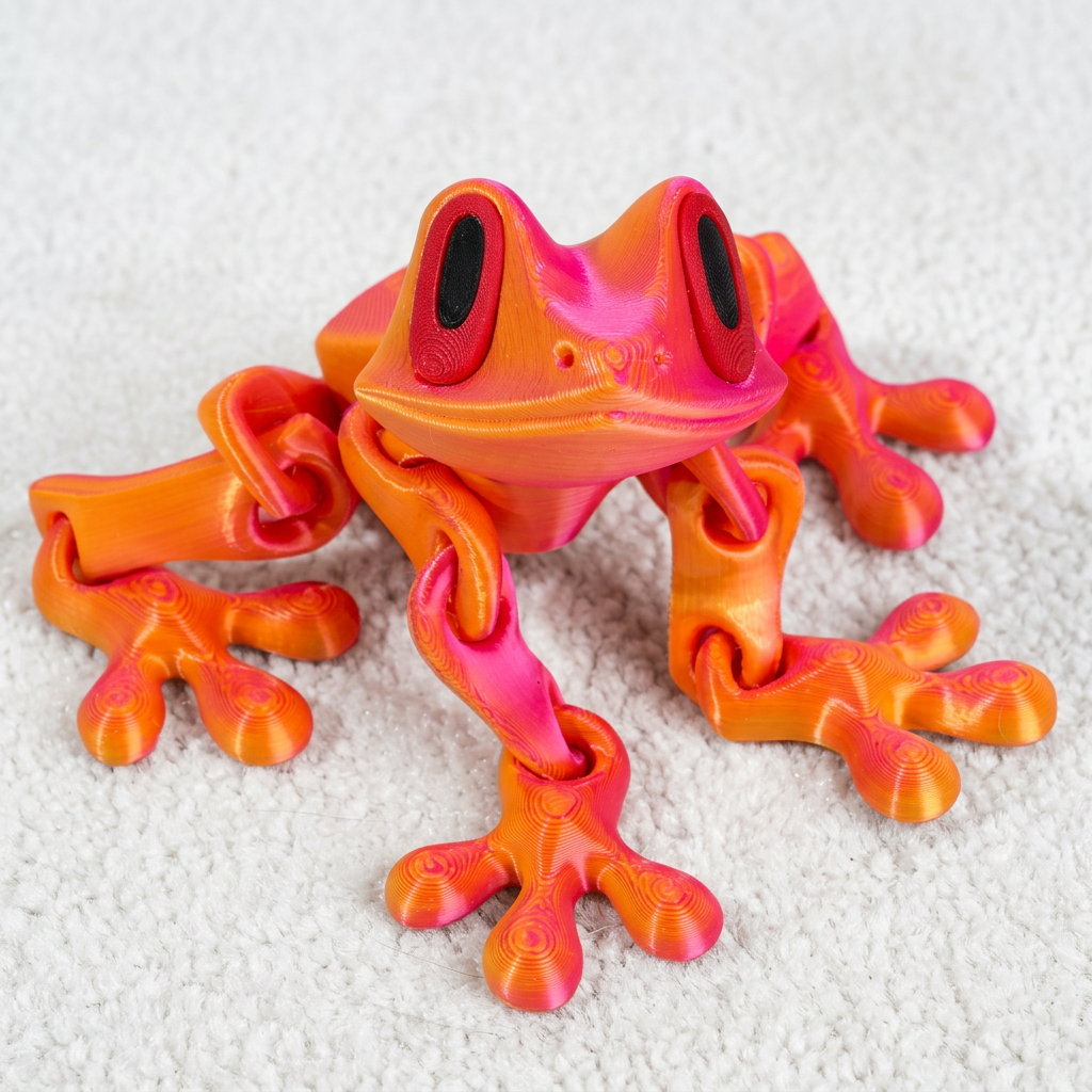 3D-gedruckte magnetische flexible Frosch-Fidget-Spielzeug