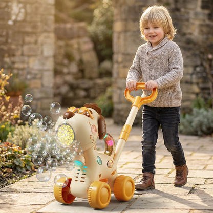 Leuchtender Seifenblasenwagen – Schiebe-Spielzeug für Kinder