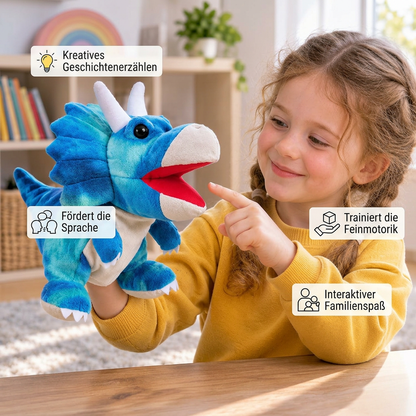Lustige Dinosaurier-Plüsch-Handpuppe