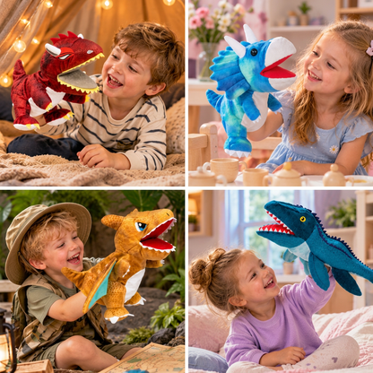 Lustige Dinosaurier-Plüsch-Handpuppe