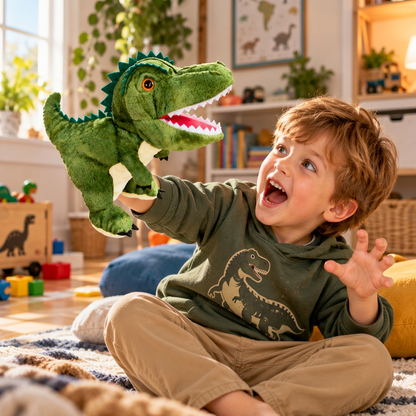 Lustige Dinosaurier-Plüsch-Handpuppe