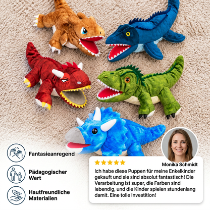 Lustige Dinosaurier-Plüsch-Handpuppe