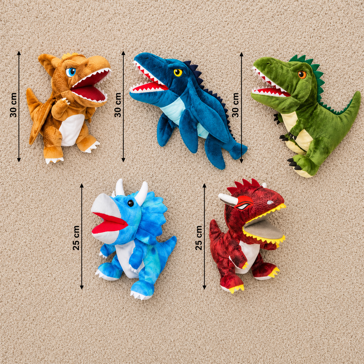 Lustige Dinosaurier-Plüsch-Handpuppe