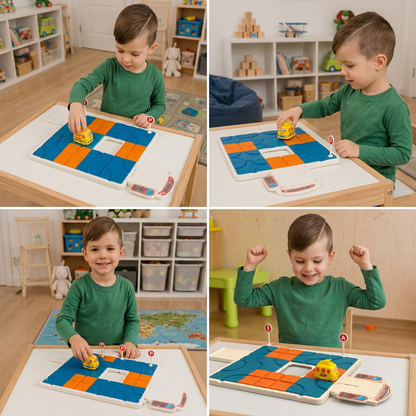 Schiebepuzzle-Labyrinth-Spiel
