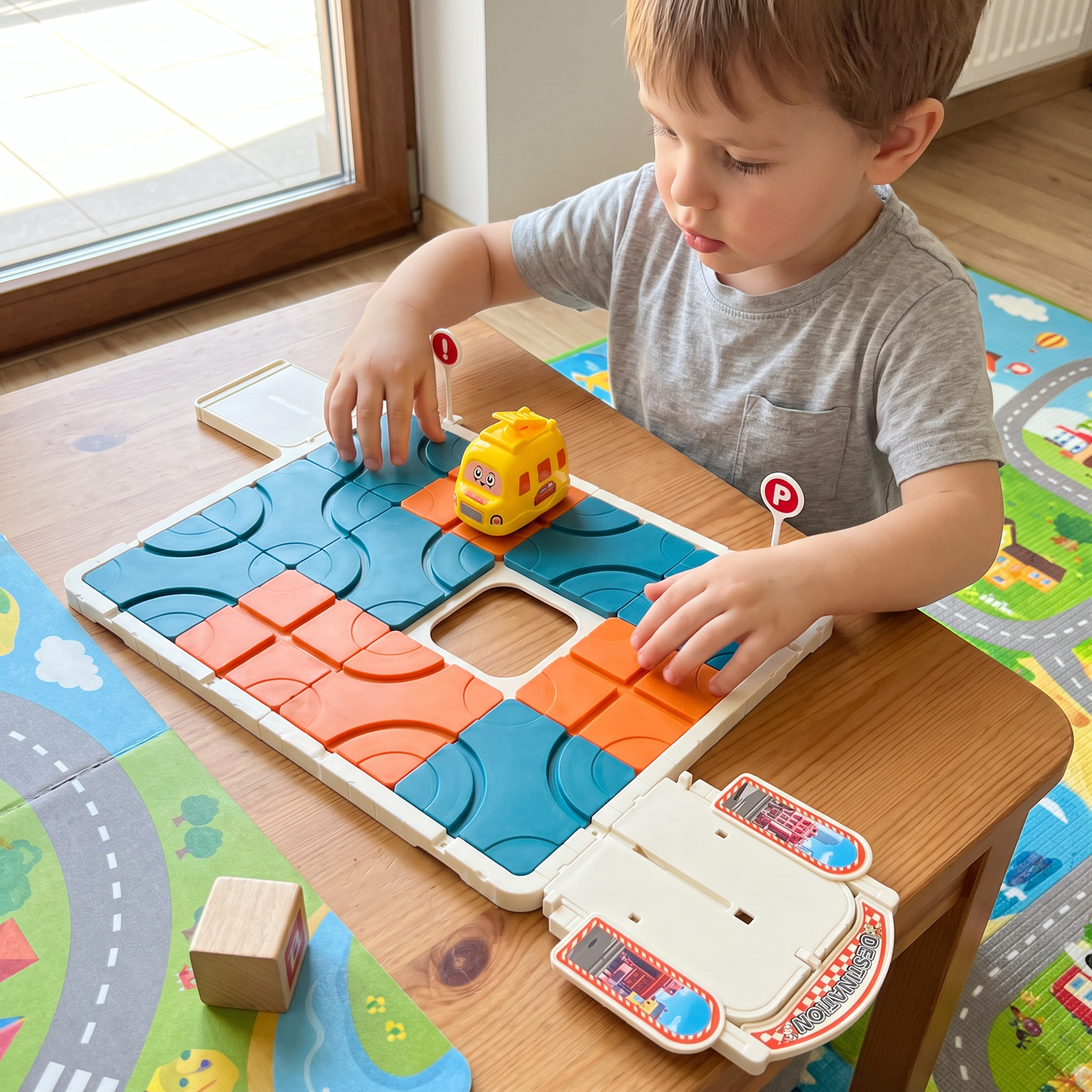 Schiebepuzzle-Labyrinth-Spiel