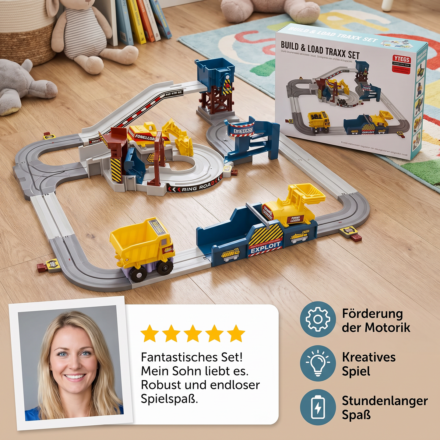Interaktive elektrische Abenteuer-Steinbruch-Eisenbahn
