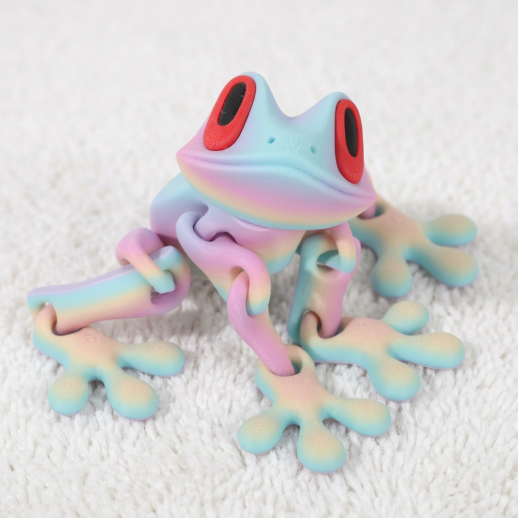 3D-gedruckte magnetische flexible Frosch-Fidget-Spielzeug