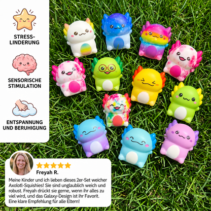 12er-Pack weiche Axolotl-Squishies – Anti-Stress-Spielzeug