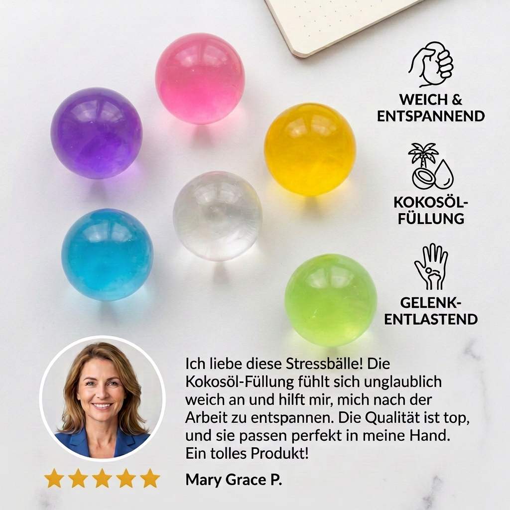 Stressball mit Kokosöl-Füllung – Weich & Entspannend