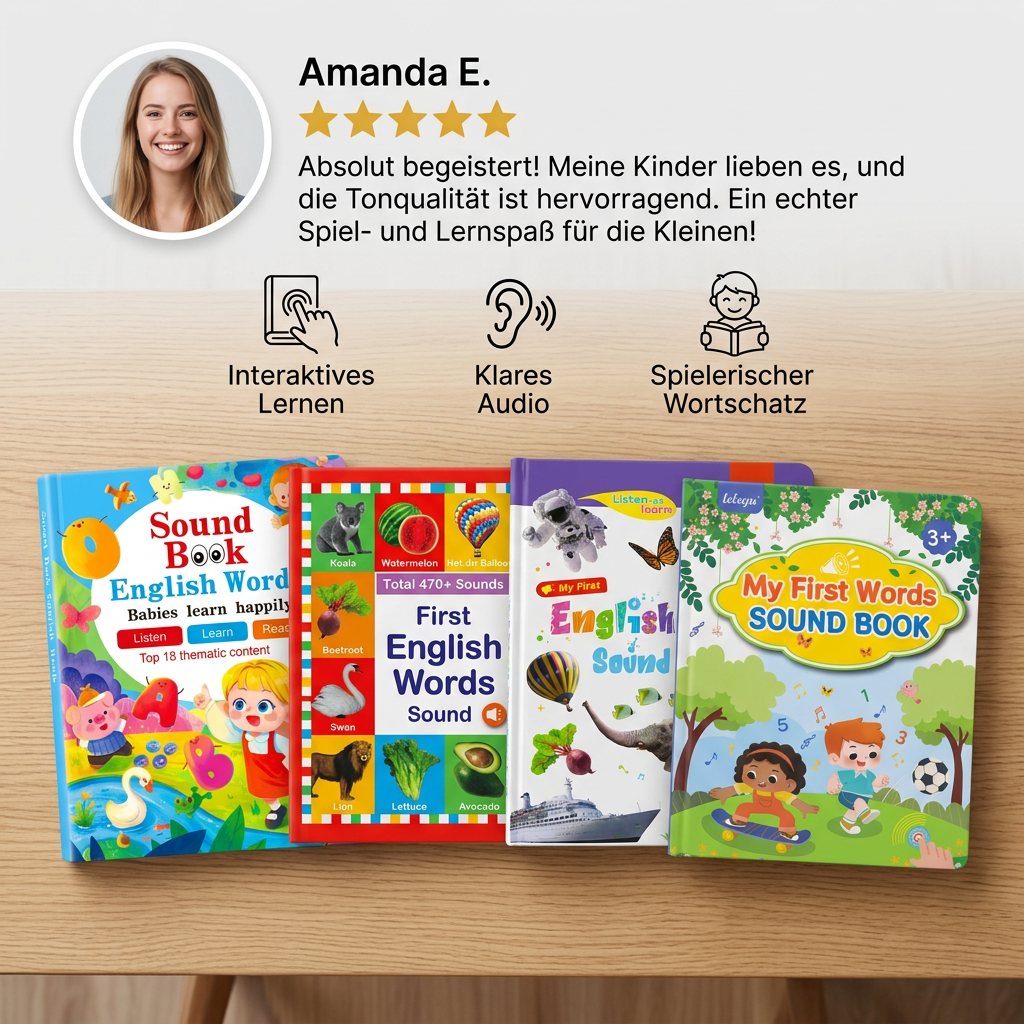 Interaktives Englisch-Soundbuch für Kinder – Antippen, Anhören & Spielerisch Lernen