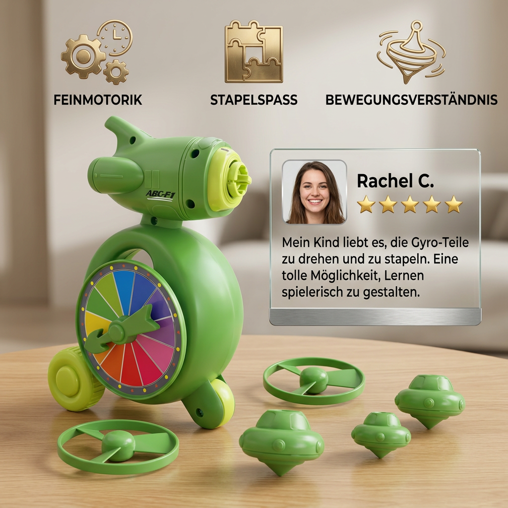 5-in-1 Gyro-Lernspielzeug – Dreh-, Balance- & Stapelspiel für Kinder