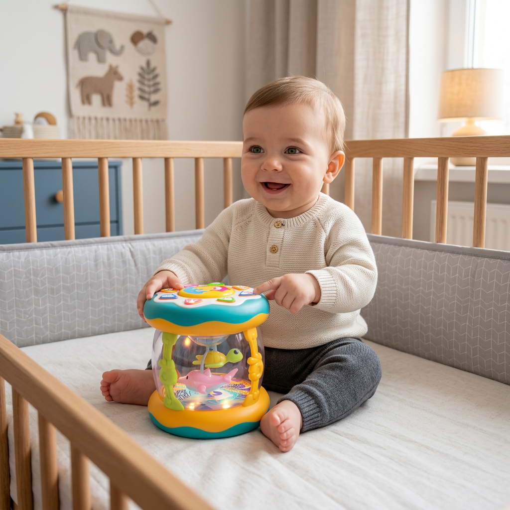 Interaktives Musikspielzeug mit Licht – Montessori-Sensorspielzeug mit beruhigenden Schlafliedern