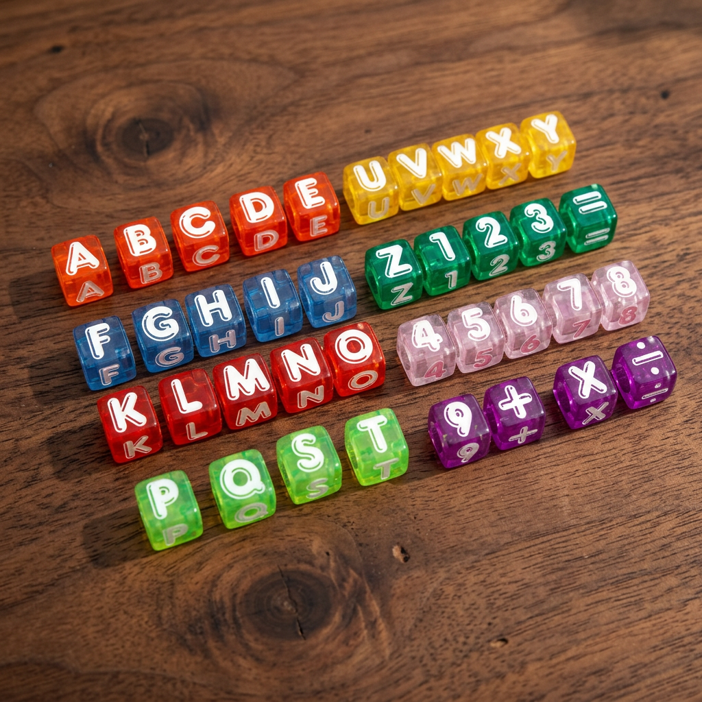 40-teiliges Lernset mit magnetischen Buchstaben & Zahlen – Montessori-MINT-Spielzeug für Kinder
