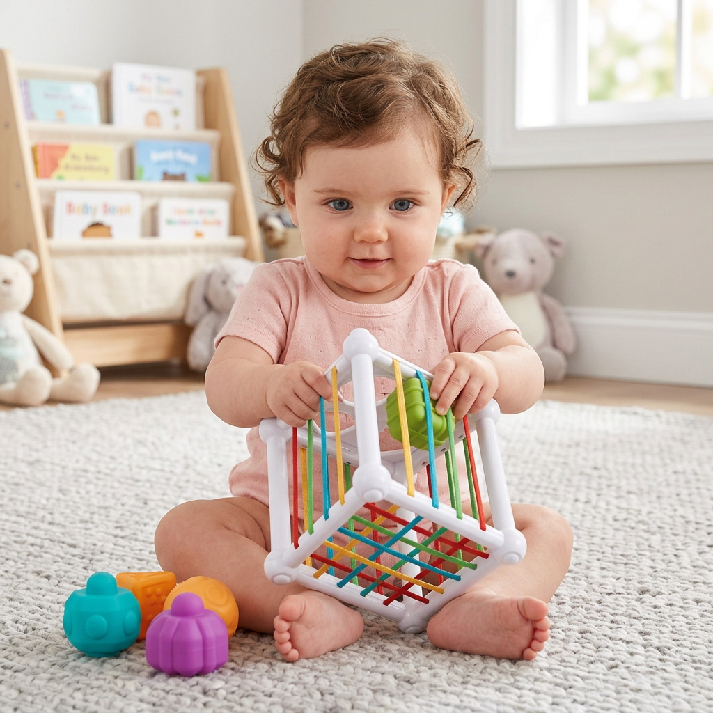 5-in-1 Montessori-Sensorik-Spielset für Babys aus weichem Gummi mit Stapel- & Sortierspielzeug – 26 Teile