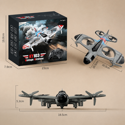 2-in-1 ferngesteuertes Kampfjet- & Drohnen-Spielzeug